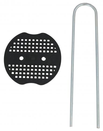 Szpilki wykonane z aluminium ułatwiają mocowanie agrowłókniny do podłoża.