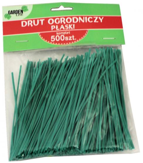 Zielone druciki ogrodowe idealnie dopasują się do rośliny, a przy tym chronią łodygę rośliny przed złamaniem czy uszkodzenie.