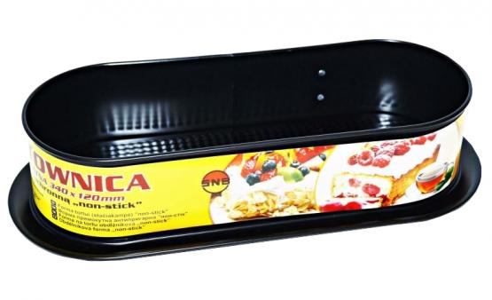 Tortownica / forma o owalnym kształcie, w kolorze czarnym