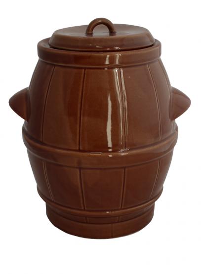 BECZKA CERAMICZNA 5L BRĄZ