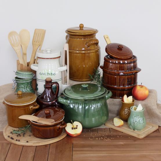 BECZKA CERAMICZNA 5L BRĄZ