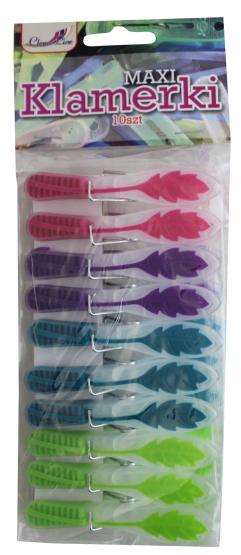Komplet 10 sztuk klamerek.