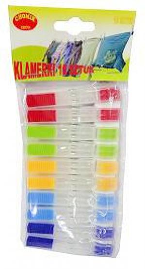 Wytrzymałe klamerki do odzieży. Sprawdzą się zarówno podczas suszenia prania wewnątrz jak i na zewnątrz.