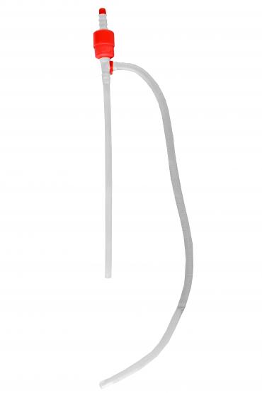 Ściągacz plastikowy do przelewania wina. Wykonany z plastiku niereagującego z alkoholem ani kwasem owocowym.