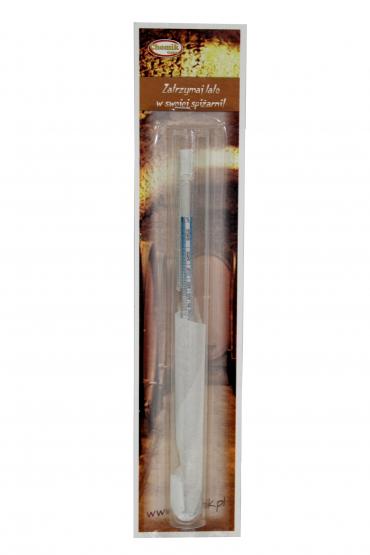 Przyrząd umożliwiający pomiar stężenia cukru w winie i innym alkoholu.