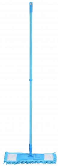 Mop płaski z szenili doskonale chłonie i zbiera zanieczyszczenia. Wytrzymały, wielokrotnego użytku mop usunie nawet największe zabrudzenia, nie niszcząc przy tym powierzchni. 