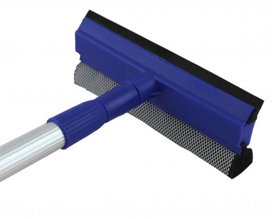 Poręczna i wygodna myjką do okien ze ściągaczem. Przydatna podczas mycia szyb i luster. Nie uszkadza powierzchni i gwarantuje dokładne oczyszczenie. Regulowana długość kija ułatwia mycie i dotarcie do wszystkich zakamarków. 