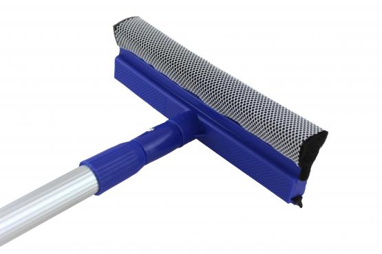 Poręczna i wygodna myjką do okien ze ściągaczem. Przydatna podczas mycia szyb i luster. Nie uszkadza powierzchni i gwarantuje dokładne oczyszczenie. Regulowana długość kija ułatwia mycie i dotarcie do wszystkich zakamarków. 