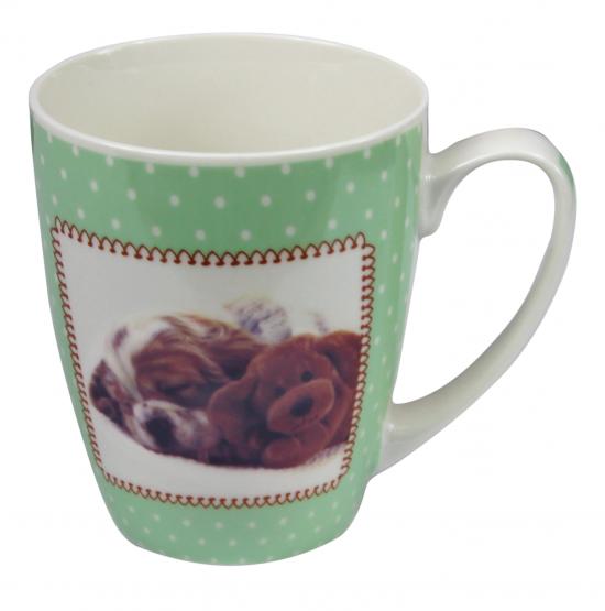 Porcelanowe kubki o pojemności 410 ml w 4 motywach . 