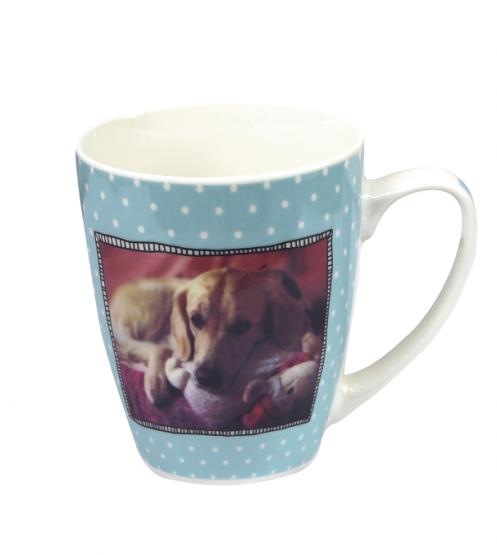 Porcelanowe kubki o pojemności 410 ml w 4 motywach . 