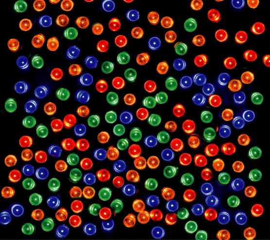 LAMPKI LED 100 L MULTIKOLOR Z DODATKOWYM GNIAZDEM