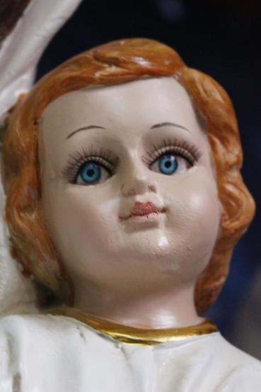 FIGURA MARYJA Z DZIECIĄTKIEM JEZUS 99 CM SZKLANE OCZY