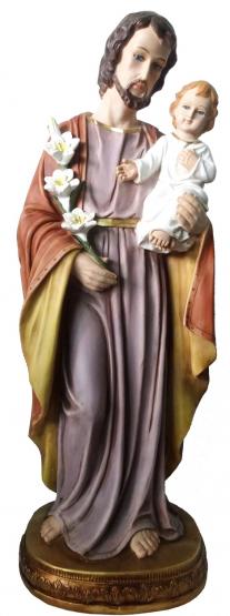 FIGURA ŚW. JÓZEF OPIEKUN Z DZIECIĄTKIEM 99 CM SZKLANE OCZY 