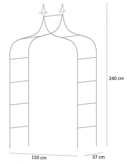 PERGOLA OGRODOWA 150*37*240 CM