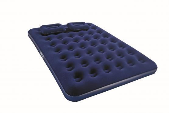 Materac dmuchany 2,03m x 1,52m x 22 cm QUEEN SIZE (materac, pompka ręczna, 2 poduszki)