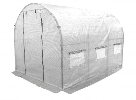 TUNEL OGRODOWY FOLIOWY SZKLARNIA 2,5x4m BIAŁY 10m2