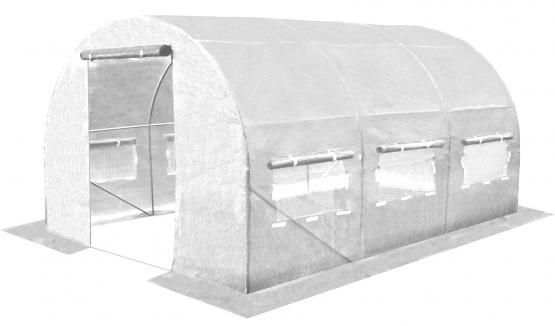 TUNEL OGRODOWY FOLIOWY SZKLARNIA 2,5x4m BIAŁY 10m2