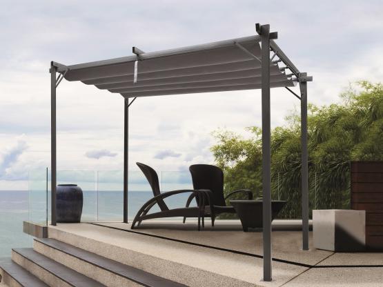 PERGOLA OGRODOWA SZARA 3X3M