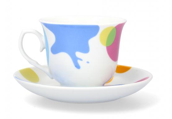 Komplet 6 filiżanek 200 ml ze spodkiem D633