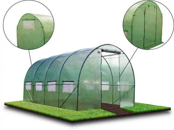 TUNEL FOLIOWY OGRODOWY 4 SEGMENTOWY ZIELONY NEW SOLUTION 4 x2,5 x 2 M