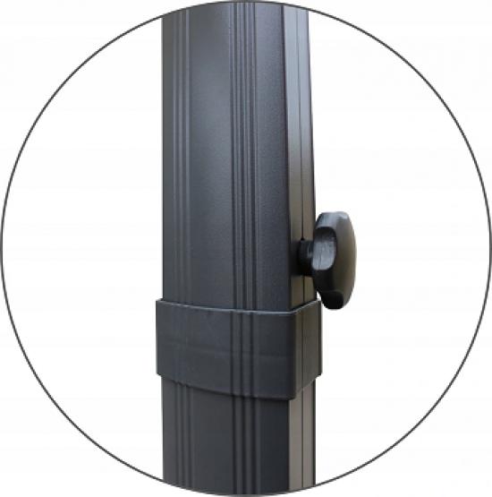 Parasol Ogrodowy Mini Roma Garden Line Szary z Pokrowcem