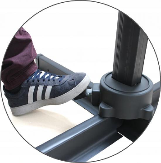 PARASOL OGRODOWY Z POKROWCEM MINI ROMA 2.5x2.5 M BEŻOWY