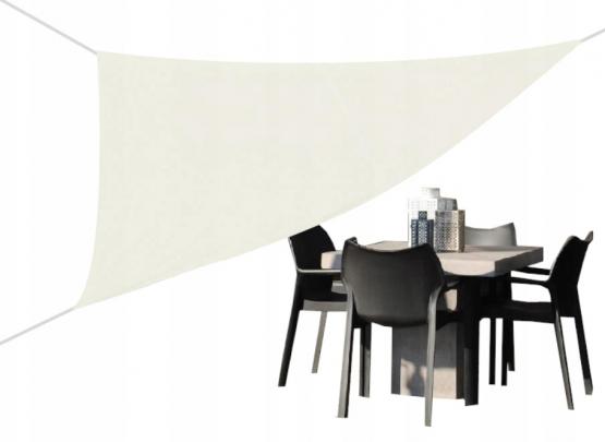 ŻAGIEL  PRZECIWSŁONECZNY TRÓJKĄTNY BEŻOWY 3 X 3 X 3M