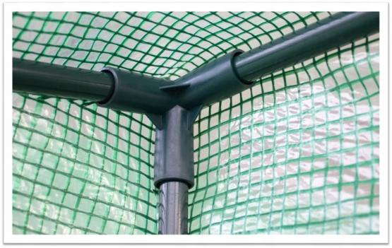 SZKLARNIA OGRODOWA Z PÓŁKAMI BIAŁA 140 x 140 x 200 CM