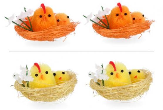KPL. 2 OZDÓB WIELKANOCNYCH - KURCZACZKI W GNIEŹDZIE