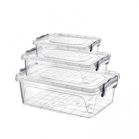 Komplet 3 pojemników Multi Box 0,6 + 1,2 + 2 l