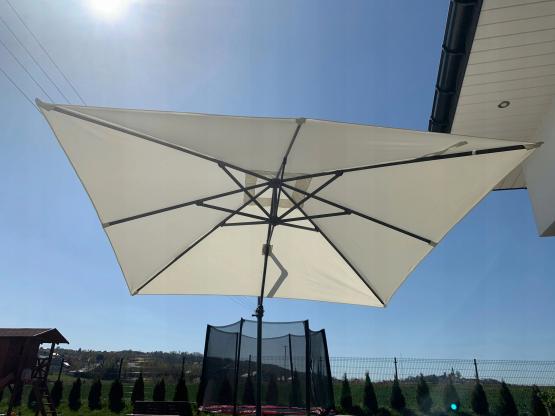 PARASOL OGRODOWY Z POKROWCEM MINI ROMA 2.5x2.5 M BEŻOWY