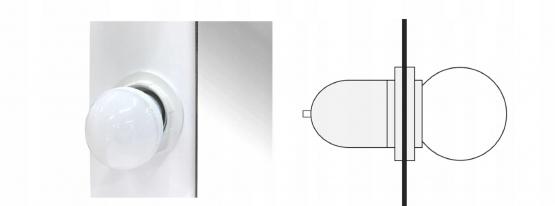 TOALETKA DO WIZAŻU BIAŁA Z OŚWIETLENIEM Z 4 SZUFLADAMI 