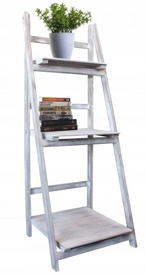 REGAŁ DRABINKOWY NATURALNY  Z 3 PÓŁKAMI 42 x 39 x 109 cm