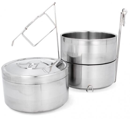 MENAŻKA STALOWA 3 CZĘŚCIOWA 16 X 21 CM