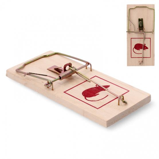 Pułapka na myszy i szczury drewniana 17,5 x 8 cm