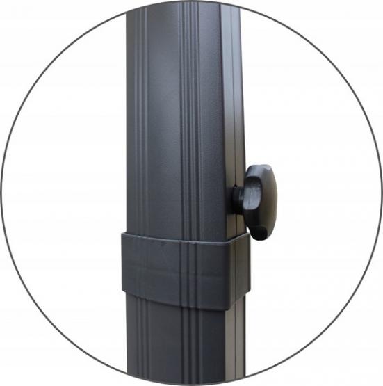 PARASOL OGRODOWY Z POKROWCEM ROMA 3x3 M BEŻOWY