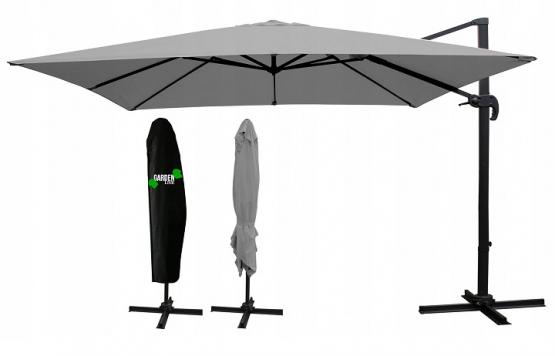 Parasol Ogrodowy Mini Roma Garden Line Szary z Pokrowcem