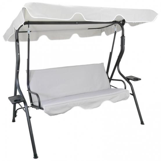 HUŚTAWKA OGRODOWA 170 x 110 x 153 cm SZARA