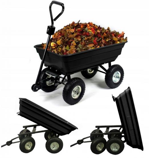Wózek Ogrodowy Dwufunkcyjny Czarny