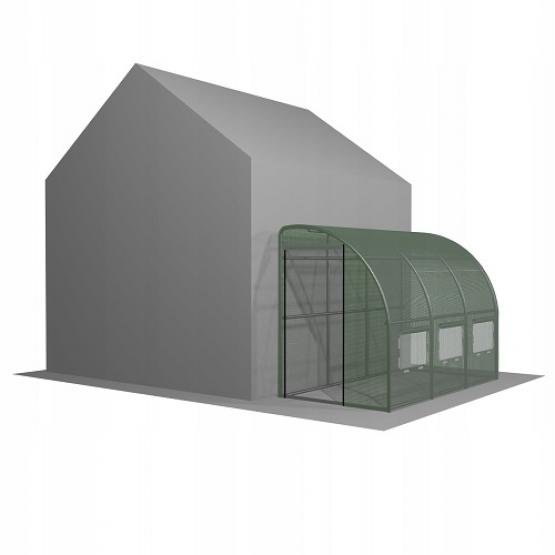 TUNEL FOLIOWY OGRODOWY 3 SEGMENTOWY POŁÓWKA ZIELONY 4X1,5X2 m 