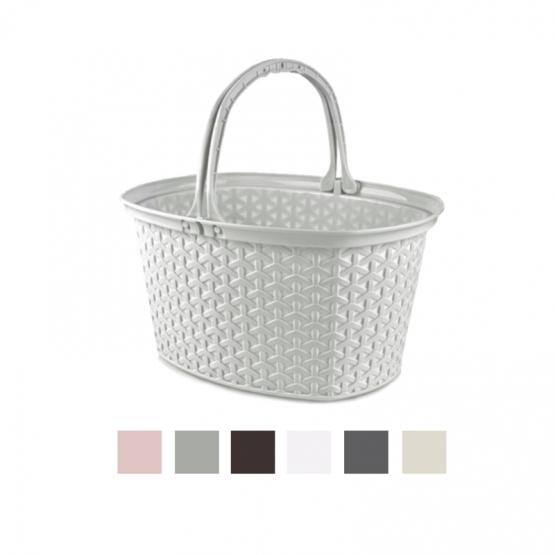 KOSZYK RATTAN Z RĄCZKĄ 12L 