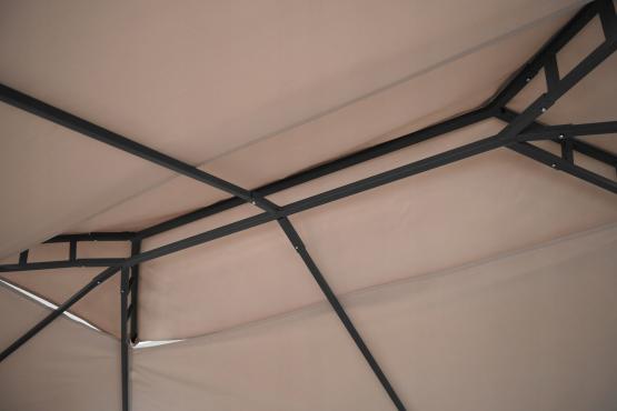 ALTANA  PAWILON OGRODOWY Z ZASŁONAMI BOCZNYMI - BEŻOWY 3 X 4M 