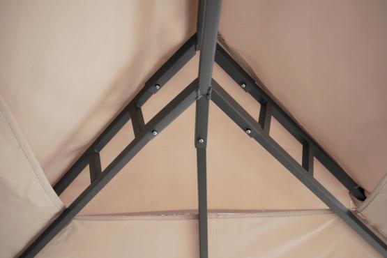 ALTANA  PAWILON OGRODOWY Z ZASŁONAMI BOCZNYMI - BEŻOWY 3 X 4M 