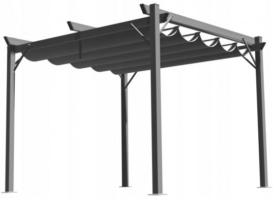 PERGOLA OGRODOWA SZARA 3X4M