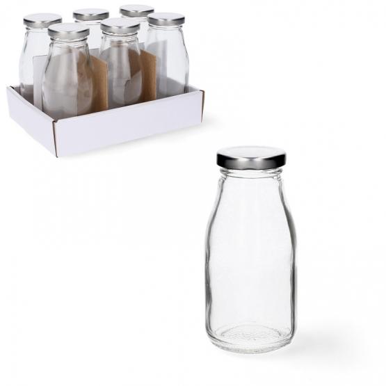 BUTELKA SZKLANA 250 ML + METALOWA ZAKRĘTKA