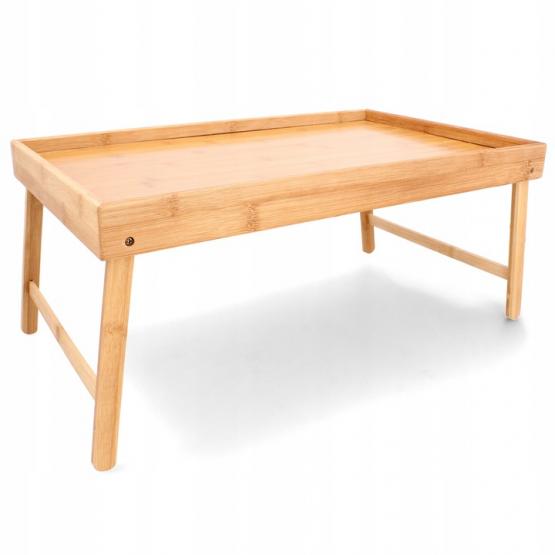 STOLIK ŚNIADANIOWY/ POD LAPTOP DO ŁÓŻKA ZE SKŁADANYMI NÓŻKAMI 50x30x4/21cm