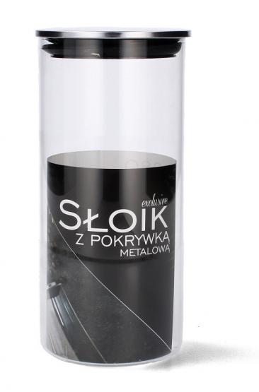 SŁÓJ 1,38 L ZE SREBRNĄ POKRYWKĄ 