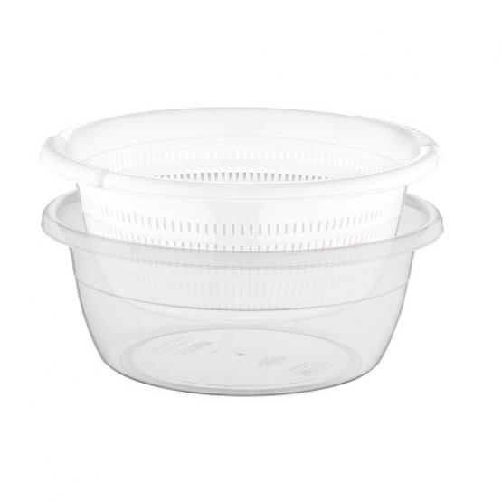 MISKA OKRĄGŁA TRANSPARENTNA EMERALD Z OCIEKACZEM 6L 