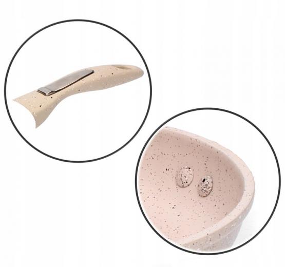PATELNIA 16 CM 3,5 MM Z POWŁOKĄ MARMUROWĄ (INDUKCJA) *7310