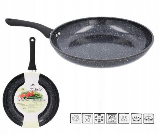 PATELNIA ALUMINIOWA 28 CM 2,3 MM Z POWŁOKĄ CERAMICZNĄ (INDUKCJA)   *6429